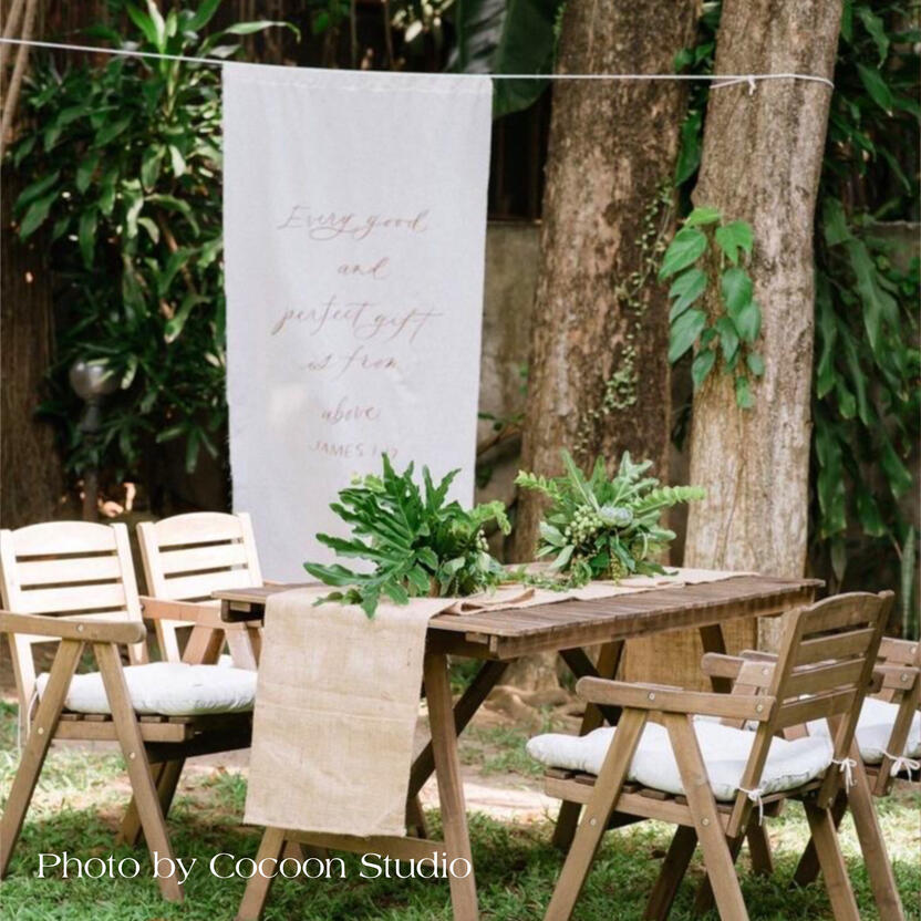 Handpainted fabric signage